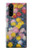 W3342 Claude Monet Chrysanthèmes Etui Coque Housse et Flip Housse Cuir pour Sony Xperia 5