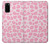 W2213 Motif rose Léopard Etui Coque Housse et Flip Housse Cuir pour Samsung Galaxy S20