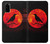 W3328 Corbeau Rouge Lune Etui Coque Housse et Flip Housse Cuir pour Samsung Galaxy S20