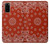 W3355 Motif Bandana Rouge Etui Coque Housse et Flip Housse Cuir pour Samsung Galaxy S20