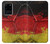 W3303 Allemagne Drapeau graphique Football Millésime Etui Coque Housse et Flip Housse Cuir pour Samsung Galaxy S20 Ultra