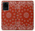 W3355 Motif Bandana Rouge Etui Coque Housse et Flip Housse Cuir pour Samsung Galaxy S20 Ultra