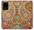 W3402 Floral Paisley Seamless Etui Coque Housse et Flip Housse Cuir pour Samsung Galaxy S20 Ultra