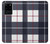 W3452 Plaid en tissu Etui Coque Housse et Flip Housse Cuir pour Samsung Galaxy S20 Ultra