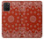 W3355 Motif Bandana Rouge Etui Coque Housse et Flip Housse Cuir pour Samsung Galaxy S10 Lite