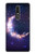 W3324 Croissant de lune Galaxie Etui Coque Housse et Flip Housse Cuir pour Nokia 3.1 plus
