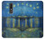 W3336 Van Gogh Nuit étoilée sur le Rhône Etui Coque Housse et Flip Housse Cuir pour Nokia 3.1 plus