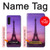 W3447 Paris Eiffel Le coucher du soleil Etui Coque Housse et Flip Housse Cuir pour Samsung Galaxy A90 5G