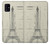 W3474 Dessin Architectural Eiffel Etui Coque Housse et Flip Housse Cuir pour Samsung Galaxy A41