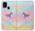 W3203 Arc en ciel Licorne Etui Coque Housse et Flip Housse Cuir pour Samsung Galaxy M31