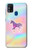 W3203 Arc en ciel Licorne Etui Coque Housse et Flip Housse Cuir pour Samsung Galaxy M31