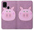 W3269 Porc Dessin animé Etui Coque Housse et Flip Housse Cuir pour Samsung Galaxy M31