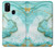 W3399 Vert Marbre Imprimer Graphique Etui Coque Housse et Flip Housse Cuir pour Samsung Galaxy M21