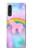 W3070 Arc en ciel pastel ciel Licorne Etui Coque Housse et Flip Housse Cuir pour LG Velvet