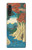 W3348 Utagawa Hiroshige Le singe Pont Etui Coque Housse et Flip Housse Cuir pour LG Velvet