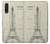 W3474 Dessin Architectural Eiffel Etui Coque Housse et Flip Housse Cuir pour LG Velvet