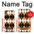 W3421 Noir Orange Blanc Argyle Plaid Etui Coque Housse et Flip Housse Cuir pour Sony Xperia L3