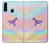 W3203 Arc en ciel Licorne Etui Coque Housse et Flip Housse Cuir pour Samsung Galaxy A20s