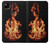 W3379 Cadre d'incendie Etui Coque Housse et Flip Housse Cuir pour Google Pixel 4a