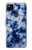 W3439 Tissu Indigo Tie Dye Etui Coque Housse et Flip Housse Cuir pour Google Pixel 4a