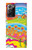 W3407 hippie Art Etui Coque Housse et Flip Housse Cuir pour Samsung Galaxy Note 20 Ultra, Ultra 5G