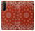 W3355 Motif Bandana Rouge Etui Coque Housse et Flip Housse Cuir pour Sony Xperia 1 II