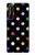 W3532 Coloré à pois Etui Coque Housse et Flip Housse Cuir pour Sony Xperia 1 II