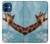 W3680 Girafe de sourire mignon Etui Coque Housse et Flip Housse Cuir pour iPhone 12 mini