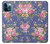 W3265 Motif Fleur millésimé Etui Coque Housse et Flip Housse Cuir pour iPhone 12 Pro Max