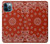 W3355 Motif Bandana Rouge Etui Coque Housse et Flip Housse Cuir pour iPhone 12 Pro Max