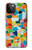 W3391 Art abstrait carreaux de mosaïque graphique Etui Coque Housse et Flip Housse Cuir pour iPhone 12 Pro Max