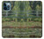 W3674 Claude Monet La passerelle japonaise et la piscine de nénuphars Etui Coque Housse et Flip Housse Cuir pour iPhone 12 Pro Max