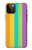 W3678 Vertical arc-en-ciel coloré Etui Coque Housse et Flip Housse Cuir pour iPhone 12 Pro Max