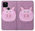 W3269 Porc Dessin animé Etui Coque Housse et Flip Housse Cuir pour Google Pixel 5