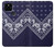 W3357 Marine Bleu Bandana Motif Etui Coque Housse et Flip Housse Cuir pour Google Pixel 5