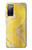 W2713 Serpent jaune imprimé graphique Peau Etui Coque Housse et Flip Housse Cuir pour Samsung Galaxy S20 FE