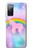 W3070 Arc en ciel pastel ciel Licorne Etui Coque Housse et Flip Housse Cuir pour Samsung Galaxy S20 FE