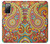 W3402 Floral Paisley Seamless Etui Coque Housse et Flip Housse Cuir pour Samsung Galaxy S20 FE