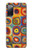 W3409 Carrés cercles concentriques Etui Coque Housse et Flip Housse Cuir pour Samsung Galaxy S20 FE