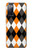 W3421 Noir Orange Blanc Argyle Plaid Etui Coque Housse et Flip Housse Cuir pour Samsung Galaxy S20 FE