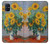 W2937 Claude Monet Bouquet de tournesols Etui Coque Housse et Flip Housse Cuir pour Samsung Galaxy M51