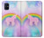 W3070 Arc en ciel pastel ciel Licorne Etui Coque Housse et Flip Housse Cuir pour Samsung Galaxy M51