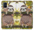 W3138 Peinture mignon bébé Sloth Etui Coque Housse et Flip Housse Cuir pour Samsung Galaxy M51