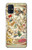 W3145 Constellation antique Carte du ciel étoilé Etui Coque Housse et Flip Housse Cuir pour Samsung Galaxy M51