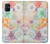 W3705 Fleur florale pastel Etui Coque Housse et Flip Housse Cuir pour Samsung Galaxy M51