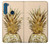 W3490 ananas or Etui Coque Housse et Flip Housse Cuir pour Motorola One Fusion+