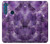 W3713 Graphique violet améthyste à quartz imprimé Etui Coque Housse et Flip Housse Cuir pour Motorola One Fusion+