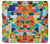W3391 Art abstrait carreaux de mosaïque graphique Etui Coque Housse et Flip Housse Cuir pour Motorola Moto G9 Play