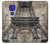 W3416 Plan Tour Eiffel Etui Coque Housse et Flip Housse Cuir pour Motorola Moto G9 Play