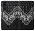 W3363 Motif Bandana Noir Etui Coque Housse et Flip Housse Cuir pour Motorola Edge